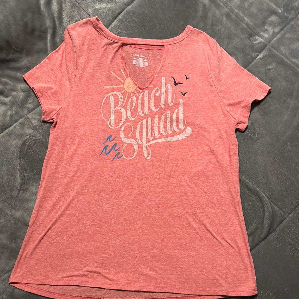 Beach Squad Graphic Tee in Coral